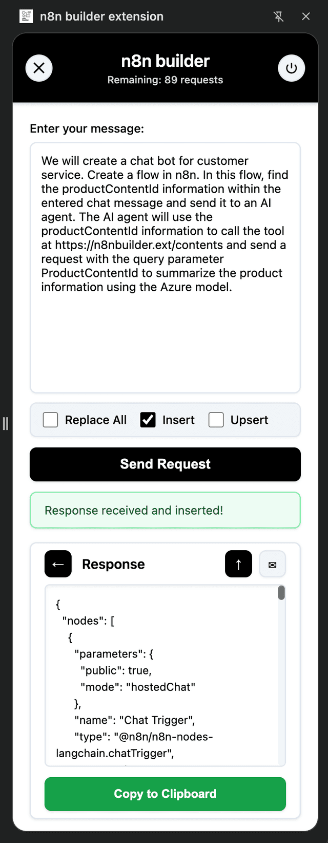 n8n Builder generation preview